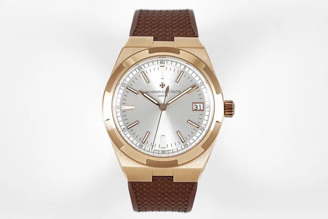 src_0-587.webp Vacheron Constantin Overseas Automatic Watch β Rose Gold Case, Brown Strap, Interchangeable Band System - Image 1