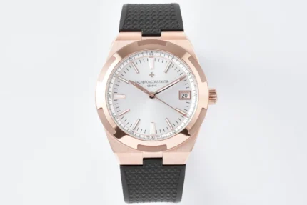 Vacheron Constantin Overseas 4500V Series – Rose Gold Case, Black Rubber Strap, Luxury Steel Watch