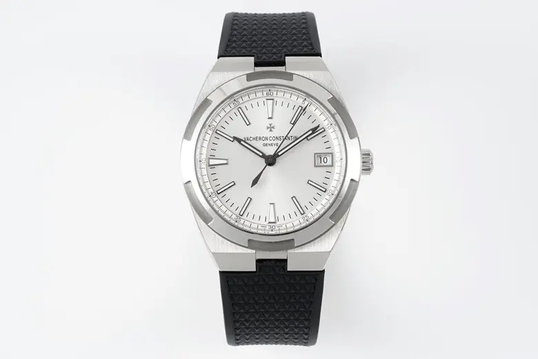 src_0-593.webp Vacheron Constantin Overseas 4500V Series – Silver Dial, Black Rubber Strap, Luxury Steel Watch - Image 1
