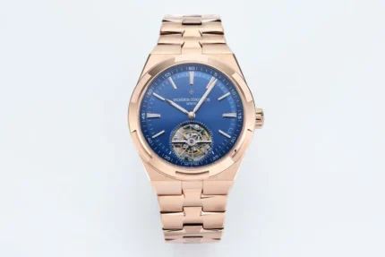 Vacheron Constantin Overseas Tourbillon – Rose Gold Case, Blue Dial, Steel Bracelet Watch