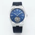 Vacheron Constantin Overseas Tourbillon – Blue Dial, Stainless Steel Case, Leather Strap Watch