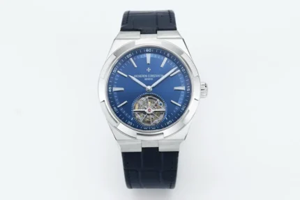 Vacheron Constantin Overseas Tourbillon – Blue Dial, Stainless Steel Case, Leather Strap Watch