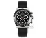 Rolex Daytona 4130 Black Dial Rubber Strap Men’s Chronograph Watch
