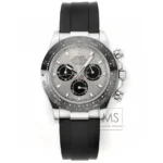 Rolex Daytona 4130 – Black Rubber Strap, Panda Dial, Ultra-Thin Case