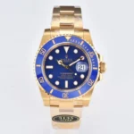 Rolex Submariner 40mm Blue Dial Gold Tone Watch – 116618 Series
