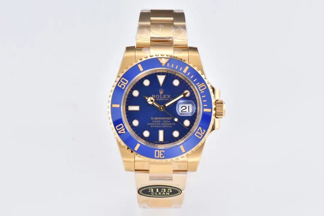 src_0-60.webp Rolex Submariner 40mm Blue Dial Gold Tone Watch – 116618 Series - Image 1