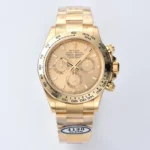 Rolex Daytona Clean Factory 116508 Champagne Dial Full Gold Daytona Chronograph Watch
