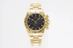 Rolex Daytona 4130 – Gold with Black Dial – Chronograph Watch