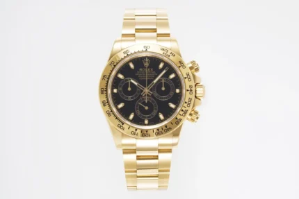 Rolex Daytona 4130 – Gold with Black Dial – Chronograph Watch