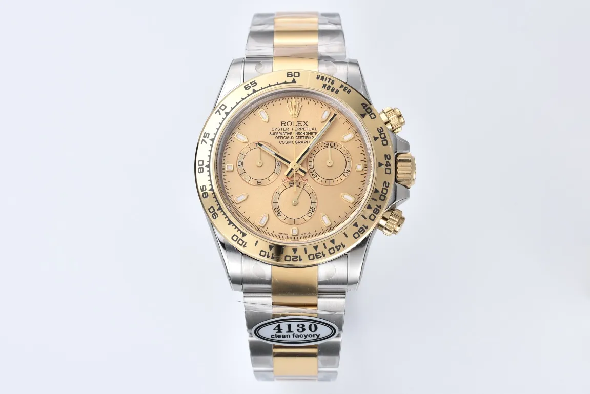 src_0-608.webp Rolex Daytona Two-Tone Champagne Dial Engraved Daytona Watch - Image 1