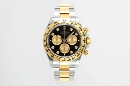 Rolex Daytona Watch – Two-Tone Stainless Steel and Gold, Black Dial, Chronograph Style