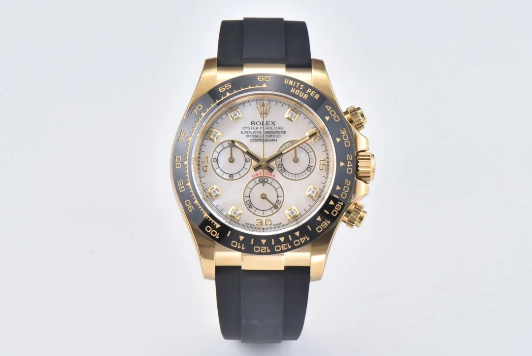 src_0-627.webp Rolex Daytona Clean Factory 116518 Gold Engraved Natural Cloud Mother-of-Pearl Dial Daytona Watch with Black Rubber Strap - Image 1