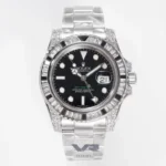 Rolex GMT-Master II 116759 Replica Watch – Silver with Swarovski Crystals, Luxury Style