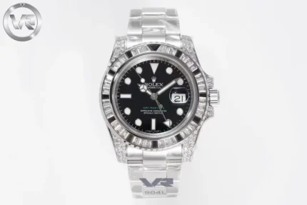 Rolex GMT-Master II 116759 Replica Watch – Silver with Swarovski Crystals, Luxury Style