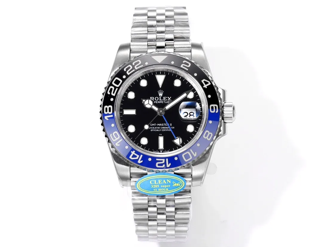 src_0-72.webp Rolex GMT-Master II Upgraded Version – Stainless Steel, Blue/Black Bezel, Oyster Bracelet - Image 1