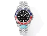 Rolex GMT-Master II Pepsi Upgrade – Stainless Steel, Black Dial, Men’s Mechanical Watch