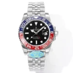 Rolex GMT-Master II Pepsi Upgrade – Stainless Steel, Black Dial, Men’s Mechanical Watch