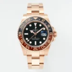 Rolex GMT-Master II GMT Black Dial Rose Gold Watch with Brown Ceramic Bezel