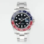 Rolex GMT-Master II Red/Blue Bezel Stainless Steel Watch with Cal. 3285 Movement