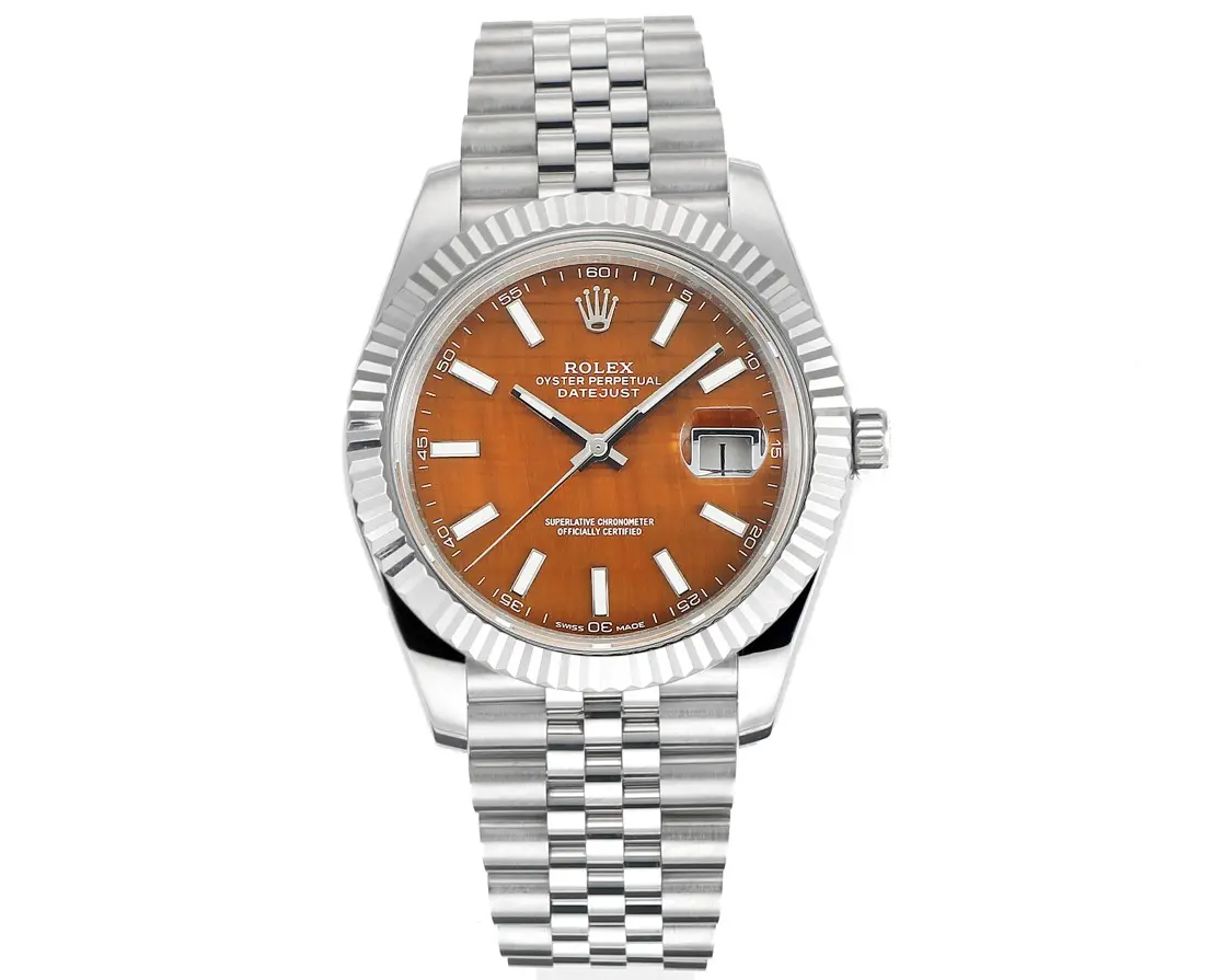 src_0-84.webp Rolex Datejust 41 Custom Orange Dial Steel - Image 1