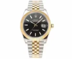 Rolex Datejust 41mm Black Dial Two-Tone Jubilee Bracelet – Super Clone Edition