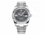 Rolex Datejust 41mm – Silver Stainless Steel with Grey Dial – Super Clone