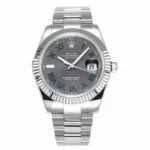 Rolex Datejust 41mm – Silver Stainless Steel with Grey Dial – Super Clone