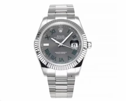 Rolex Datejust 41mm – Silver Stainless Steel with Grey Dial – Super Clone
