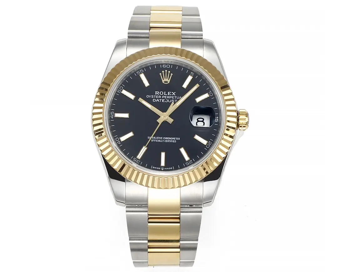 src_0-93.webp Rolex Datejust Two-Tone Black Dial Automatic Watch with 3235 Movement - Image 1