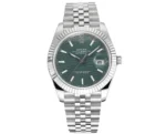 Rolex Datejust 41mm Green Dial Stainless Steel Oyster Bracelet Watch