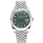 Rolex Datejust 41mm Green Dial Stainless Steel Oyster Bracelet Watch