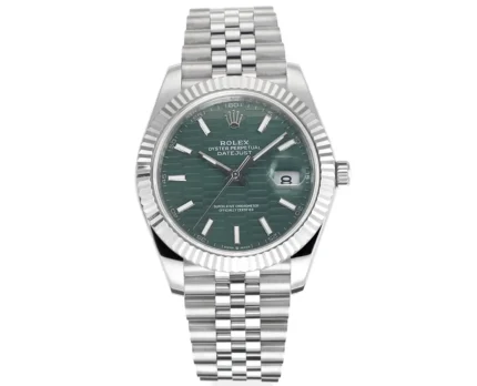 Rolex Datejust 41mm Green Dial Stainless Steel Oyster Bracelet Watch