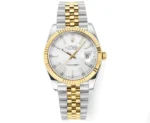 Rolex Datejust 41mm Two-Tone White Dial Fluted Bezel Watch