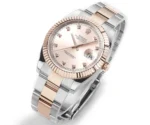 Rolex Datejust 41mm Two-Tone Rose Gold and Stainless Steel Watch with Diamond Dial - Image 3