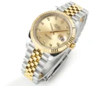 Rolex Datejust 41mm Two-Tone Gold & Steel Watch with Diamond Bezel - Image 3