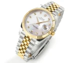 Rolex Datejust 41mm Two-Tone Gold and Steel Watch with Diamond Bezel - Image 3