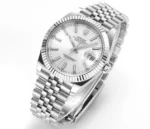 Rolex Datejust 41mm Silver Fluted Bezel Stainless Steel Watch - Image 3