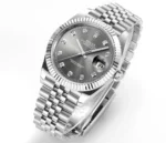 Rolex Datejust 41mm Watch – Silver Dial, Diamond Markers, Stainless Steel Jubilee Bracelet - Image 3