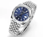 Rolex Datejust 41mm Watch – Silver with Blue Dial, Fluted Bezel - Image 3
