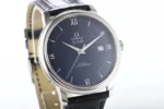 Omega De Ville Blue Dial Leather Watch - Image 3