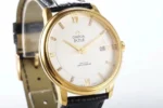 Omega De Ville Gold Watch Black Strap - Image 3