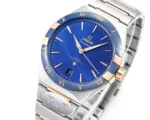 Omega Constellation Blue Dial Ceramic Watch - Image 3