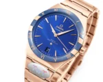 OMEGA Constellation 41mm Blue Rose Gold Watch - Image 3
