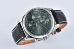 Longines Master Moonphase Chronograph Green Dial Leather Strap - Image 3