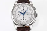 Longines Classic Chronograph Brown Leather Watch - Image 3
