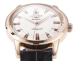 Longines Conquest Cyclops Rose Gold Brown Leather - Image 3
