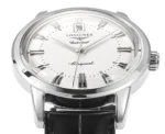 Longines Conquest Cyclops White Dial Black Leather - Image 3
