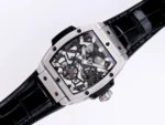 Hublot Masterpiece 906 Tourbillon Watch – Black Leather Strap, Rose Gold/Platinum Plated Case - Image 9