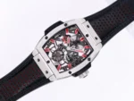 Hublot Masterpiece 906 Tourbillon Watch – Rose Gold/Platinum, Black and Red Leather Strap, Manual Wind Movement - Image 3