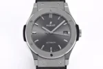 Hublot Classic Fusion Titanium Watch – Grey Dial, 45MM, Polished Brushed Case, Black Strap - Image 3